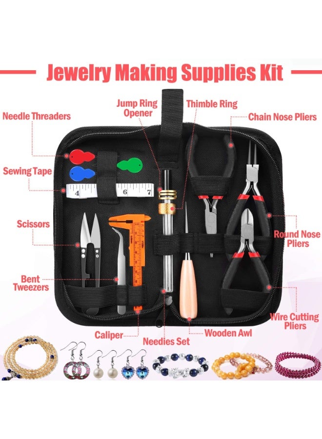 Daytoyz Wire Wrapping for Jewelry Making, Repair and Beading Supplies Kit with Craft Ring Wire, Tools, Pliers and Jewelry Findings - Image 4